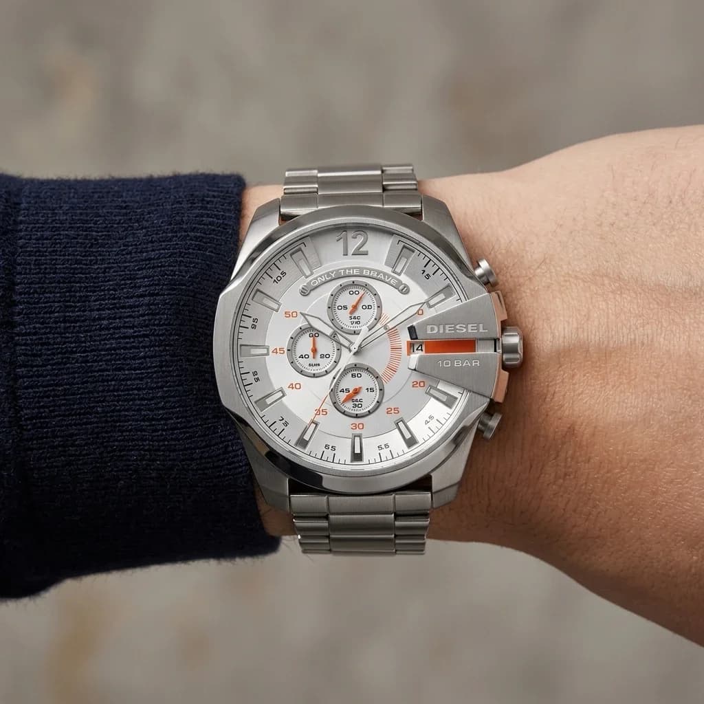 Montre Diesel DZ4328 homme verso boîtier argent
