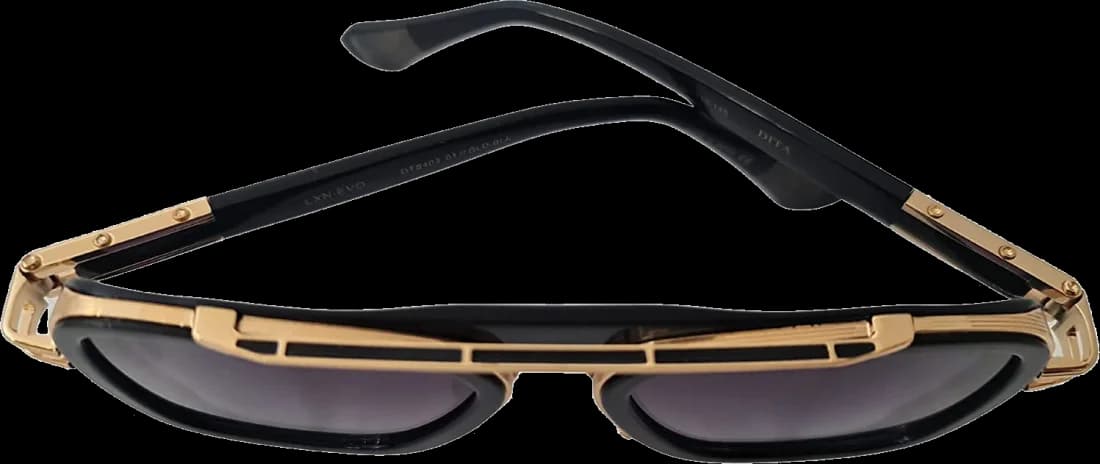 Lunettes de soleil DITA LXN-EVO DTS403-A-01 pour Homme - Monture noire et dorée vue 3