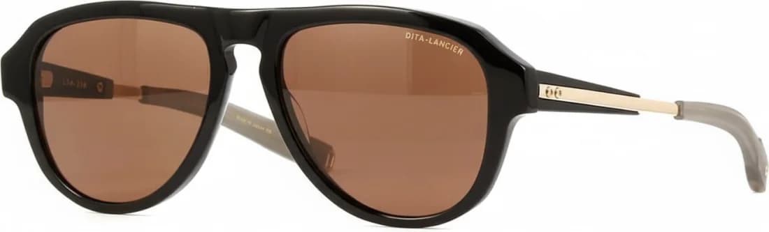 Lunettes de soleil Dita Lancier LSA-706 DLS706 A01 Noir - Monture Navigator unisexe en acétate