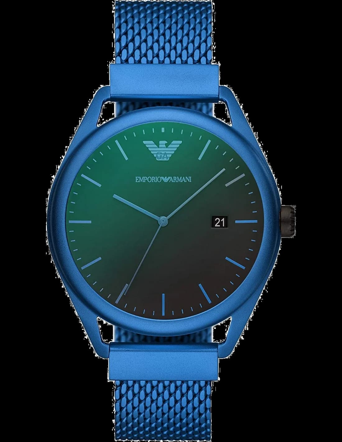 Montre Homme Emporio Armani Connected AR11328, Cadran Noir, Boîtier et Bracelet Acier Bleu