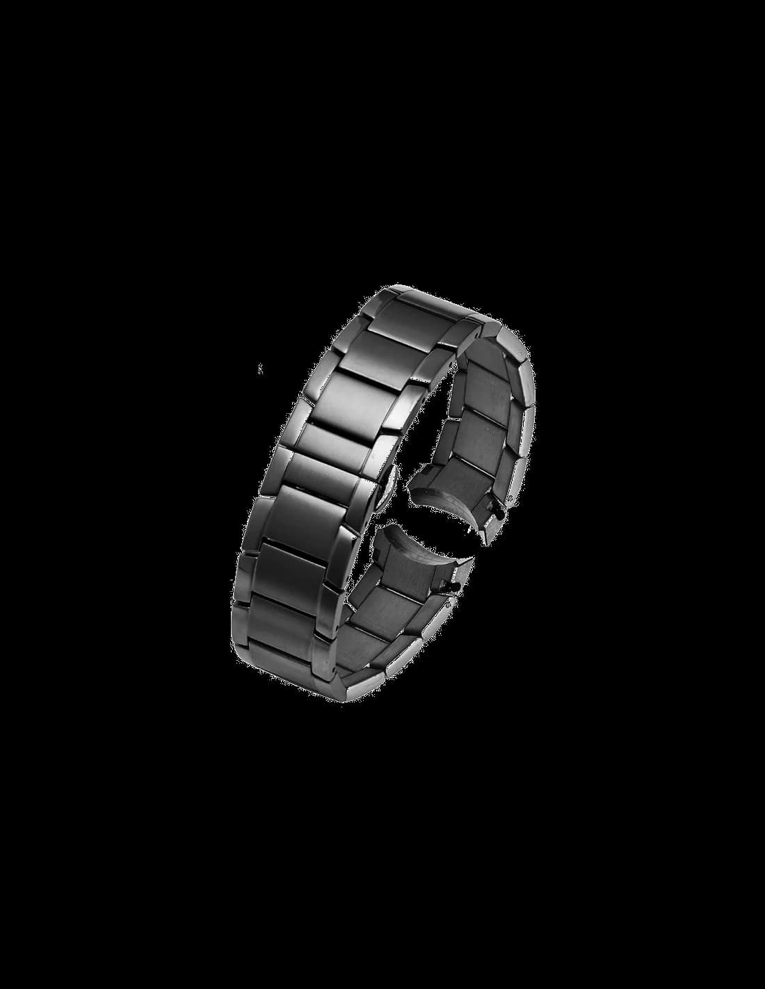Bracelet acier inoxydable noir 22mm pour montre Emporio Armani AR2453