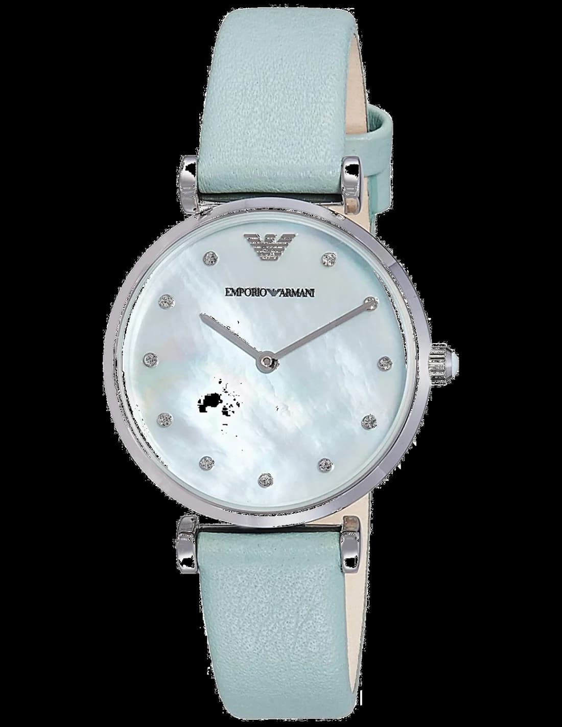 Montre-bracelet Femme Emporio Armani Retro AR1959, Cadran Vert, Bracelet Cuir Vert