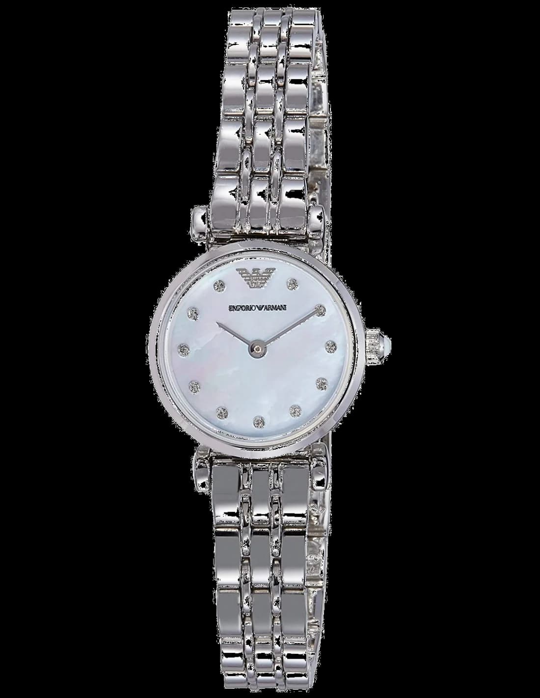 Montre Femme Emporio Armani Retro AR1961 Cadran Bleu Acier Argenté