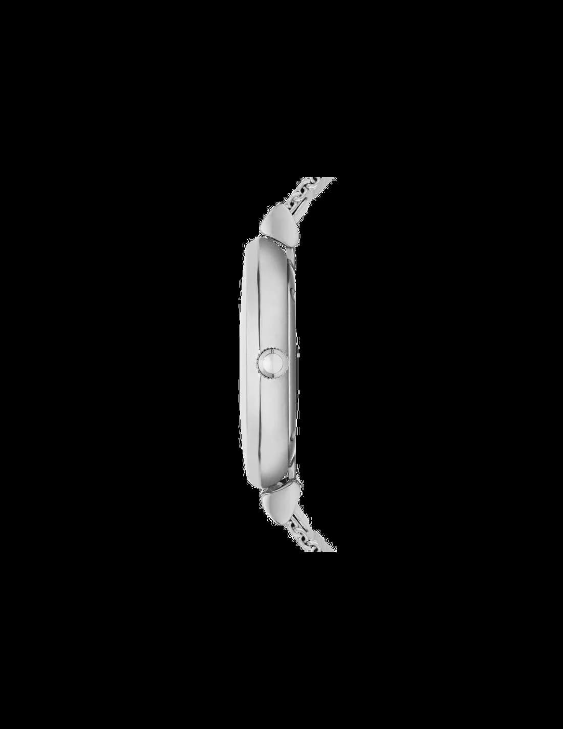 Attache bracelet Emporio Armani AR1955 en acier inoxydable bicolore argent et or rose avec fermoir déployant double sécurité