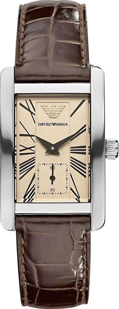 Montre Emporio Armani AR0154 homme cadran marron bracelet cuir