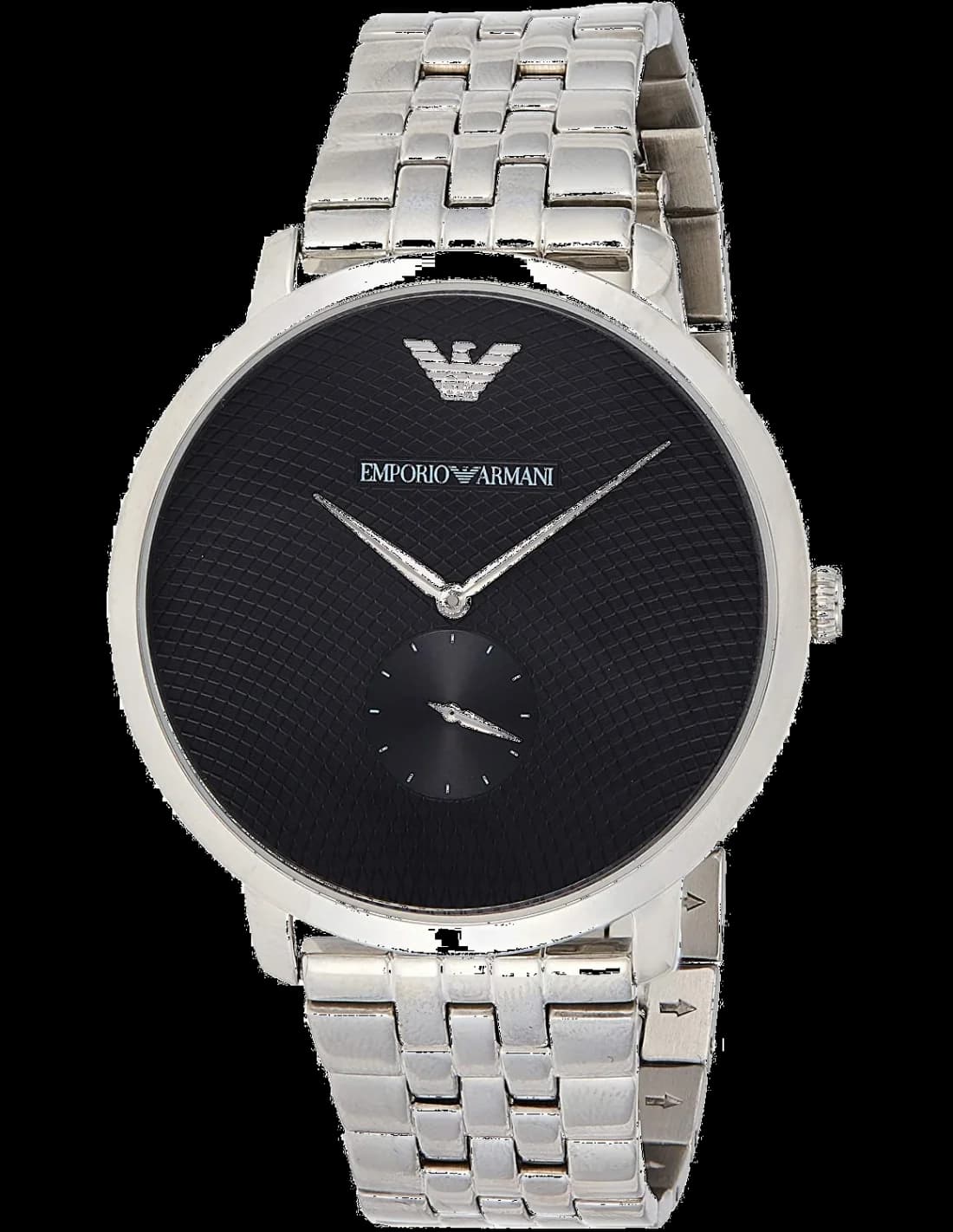Montre Homme Emporio Armani Classic AR11161 en acier argenté et cadran noir