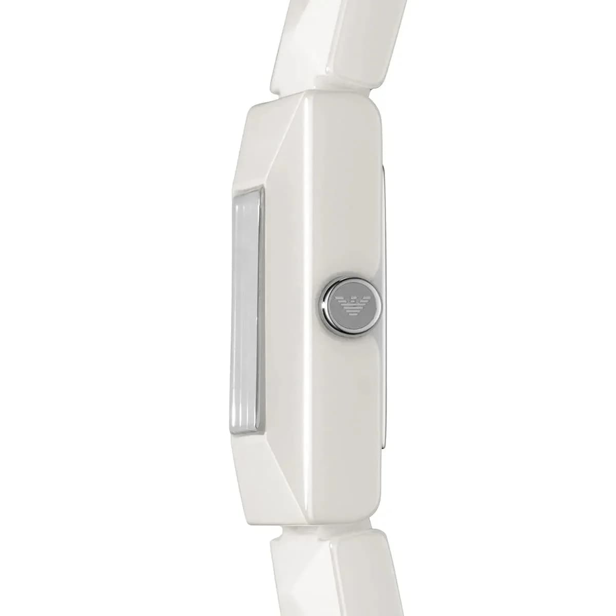 Visage cadran Emporio Armani AR1436 avec index bâton appliqués et date à 3h, mouvement quartz précis