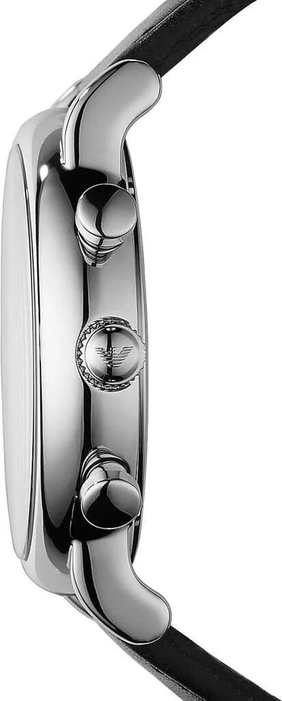 Attache bracelet Emporio Armani AR1828 en acier inoxydable brossé, fermoir déployant, maillons lisses ajustables