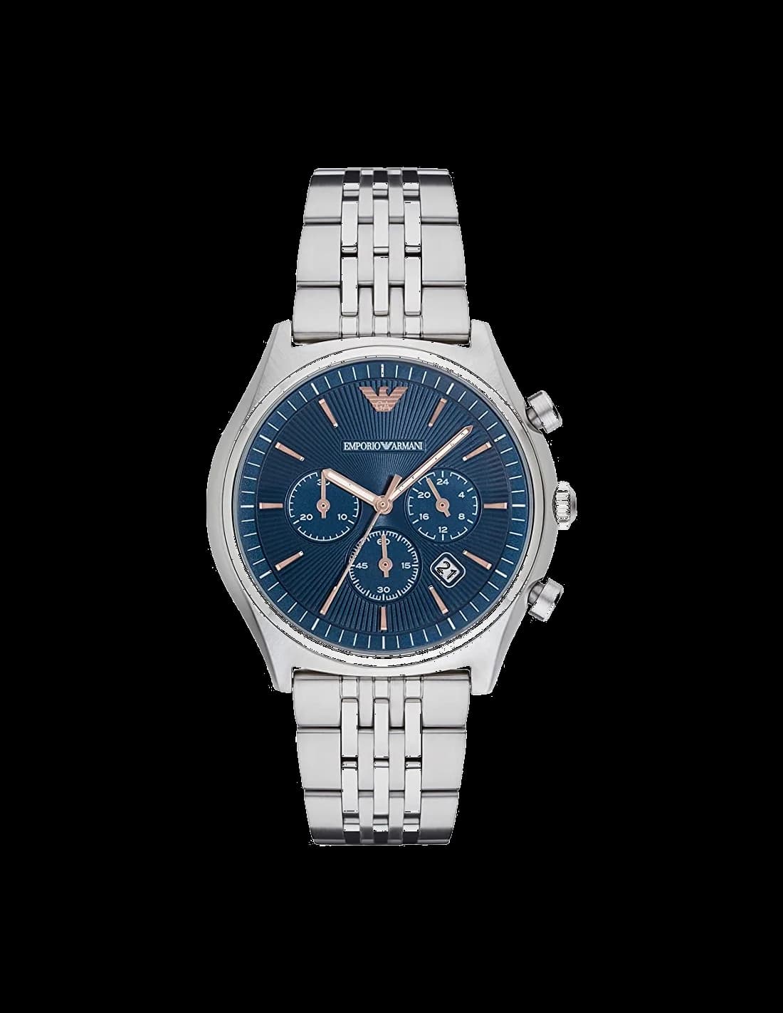 Montre Homme Emporio Armani Classic AR1974 Cadran Bleu Acier Argent