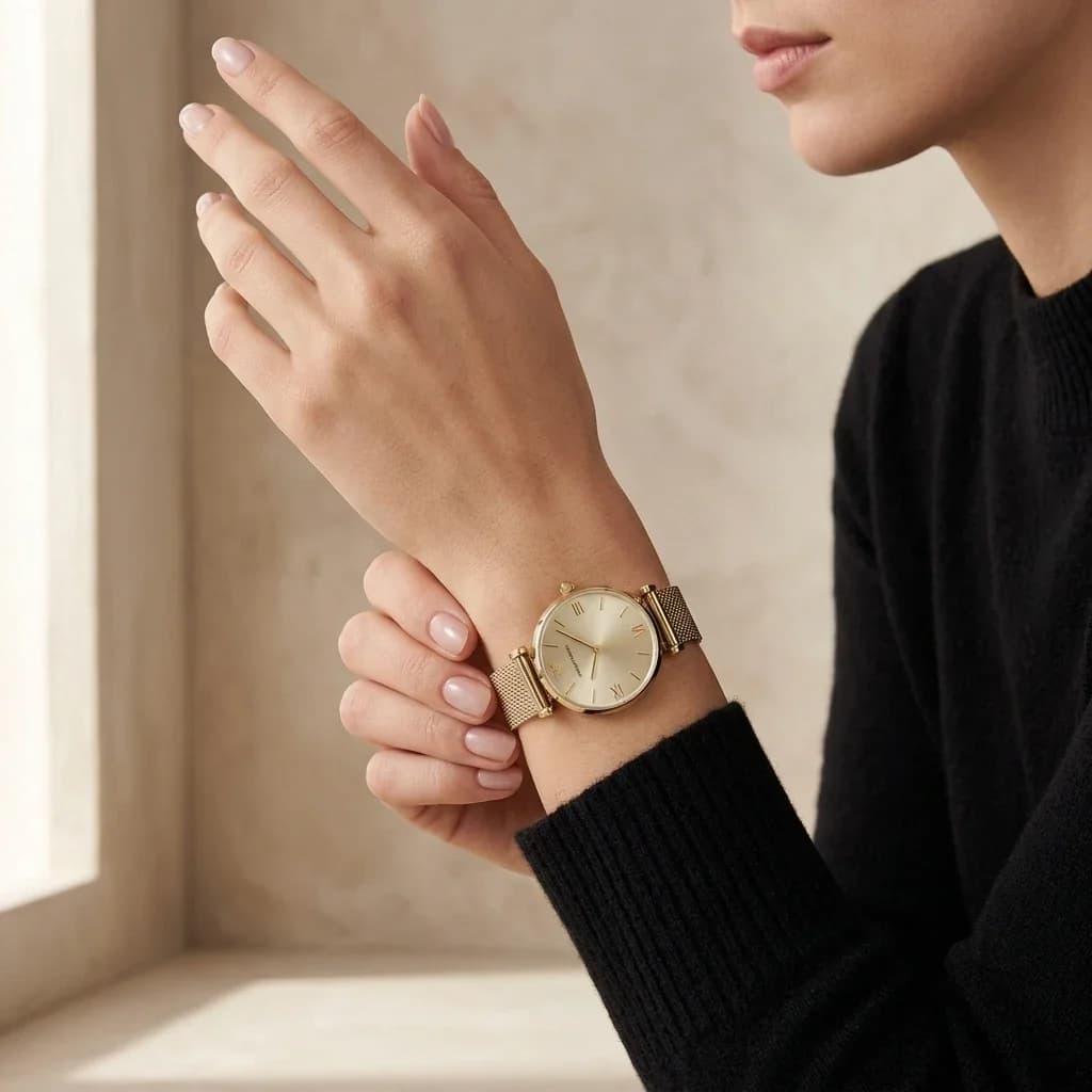 Montre Emporio Armani AR1957 femme verso boîtier or