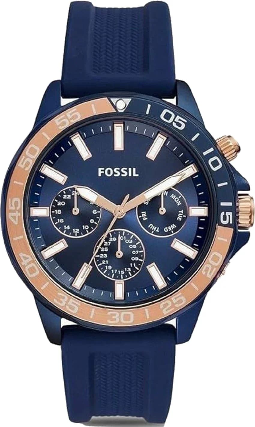 Montre Fossil BQ2498 homme cadran bleu bracelet silicone