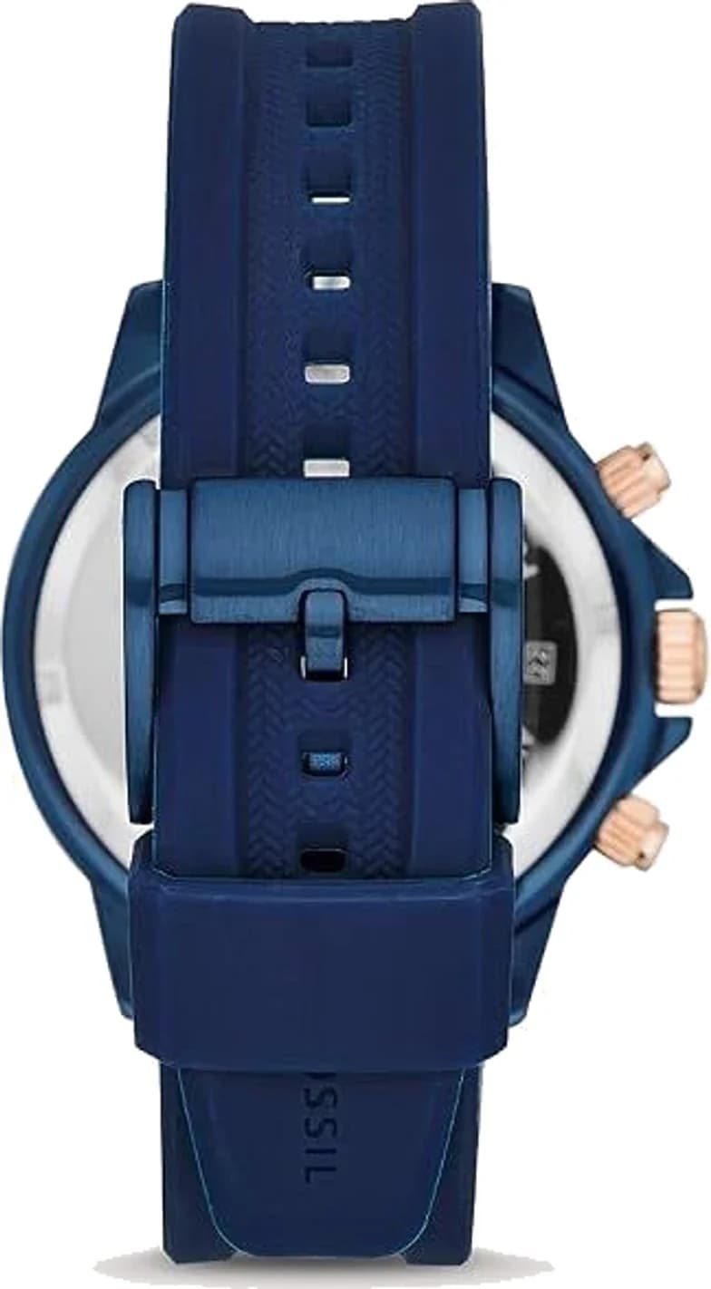 Montre Fossil BQ2498 homme détail cadran bleu