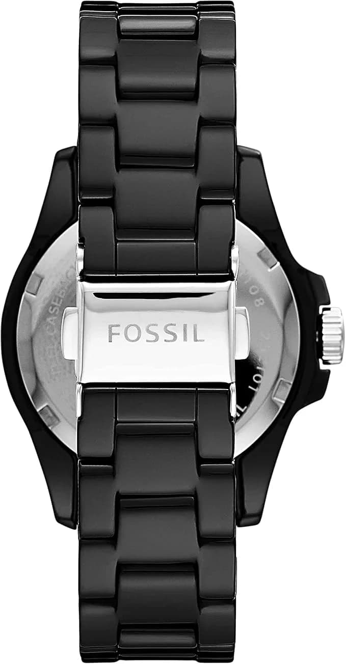 Montre Fossil CE1108 femme détail cadran noir