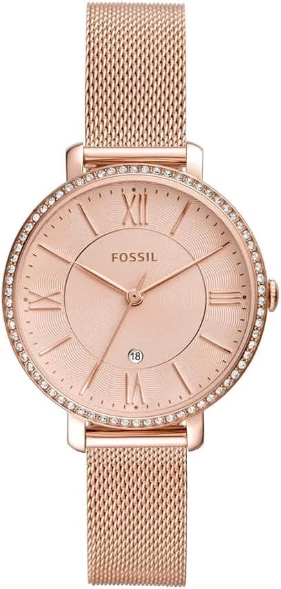 Montre Fossil ES4628 femme cadran or rose bracelet acier