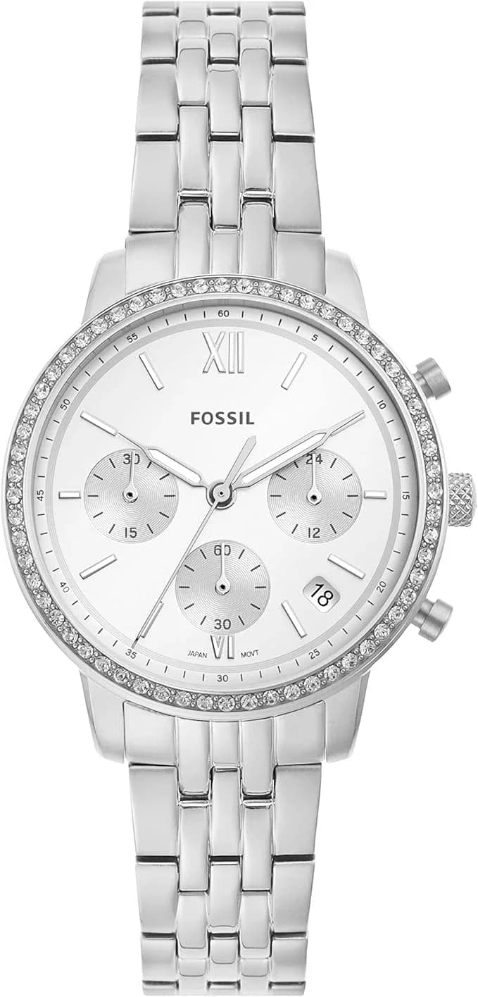 Montre Fossil ES5217 femme cadran argent bracelet acier