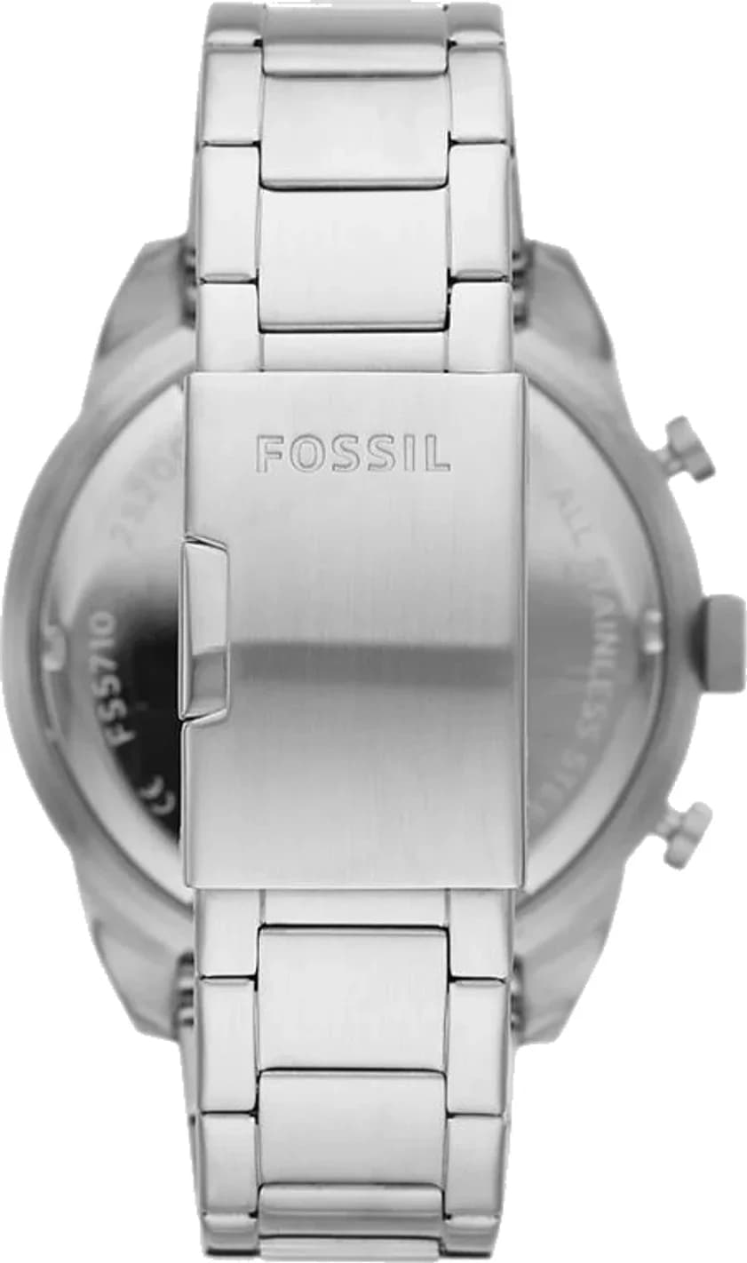 Montre Fossil FS5710 homme verso boîtier argent