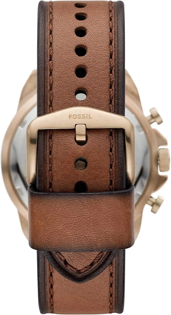 Montre Fossil FS5857 homme détail cadran marron