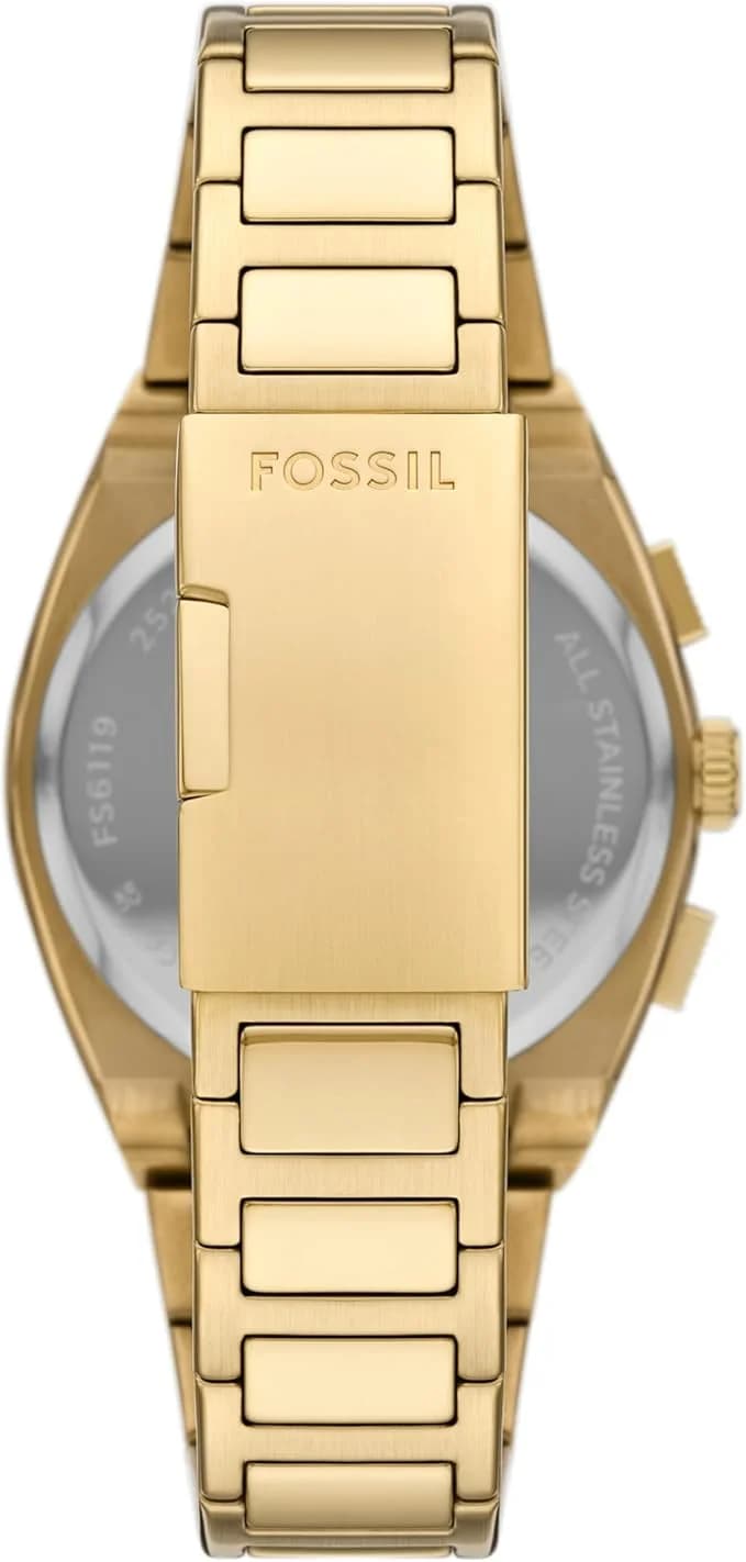Montre Fossil FS6119 homme détail cadran or