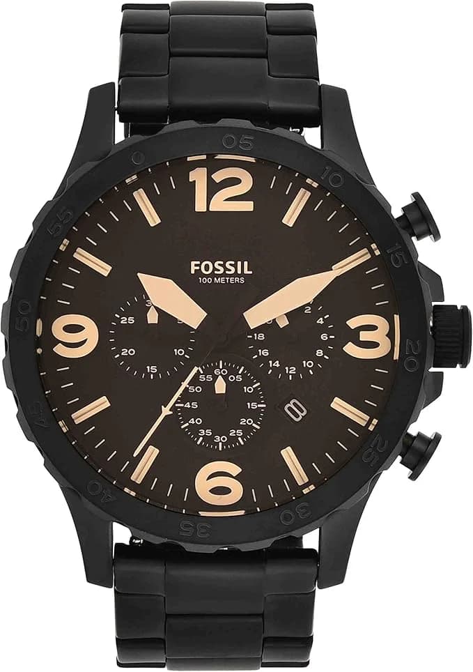 Montre Fossil JR1356 homme cadran marron bracelet acier