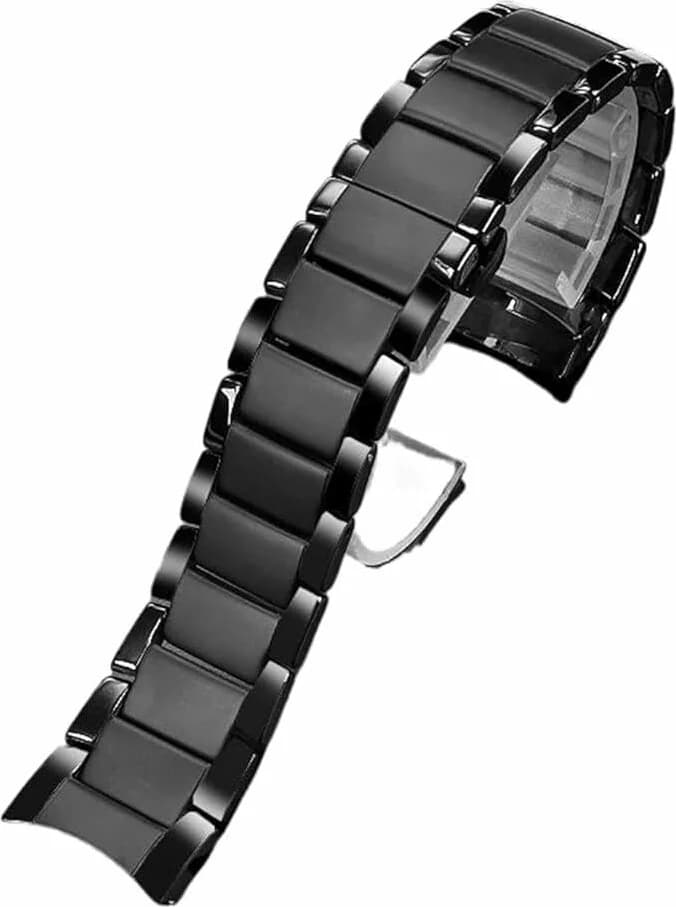 Bracelet céramique noir 22mm pour Emporio Armani AR1452 / AR1451 - Gasmann