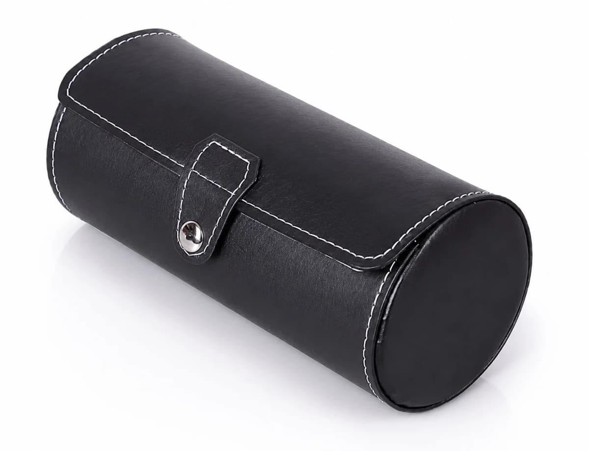 Étui rouleau cylindrique Voyager Noir pour 3 montres | Watch roll voyage vue 2
