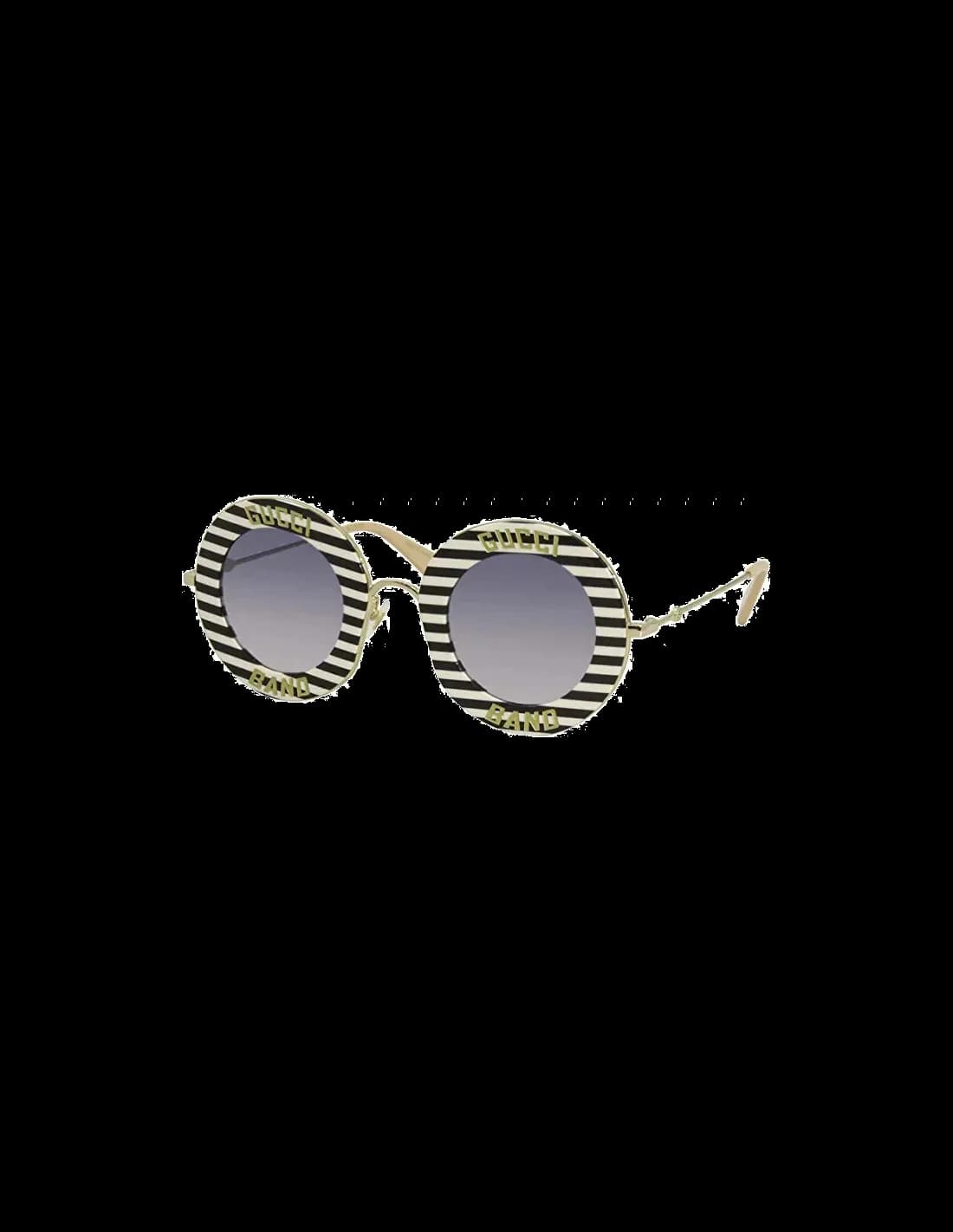 Lunettes de soleil Gucci Band GG0113S-008 Rayés noires et blanches