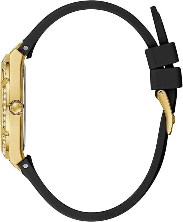 Montre Femme Guess Cosmo GW0034L1 bracelet en silicone noir vue 2