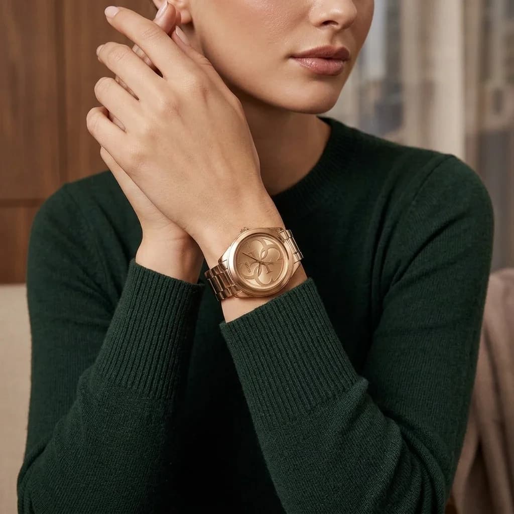 Montre Guess W1082L3 femme verso boîtier or rose