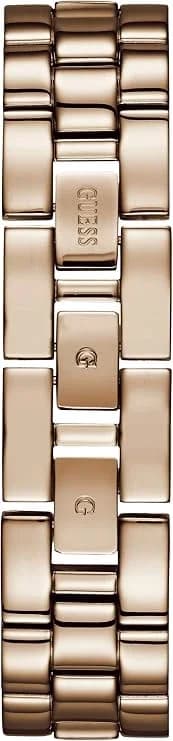 Attache bracelet Guess W0638L4 en mesh métallique or rose avec fermoir déployant, mailles fines souples