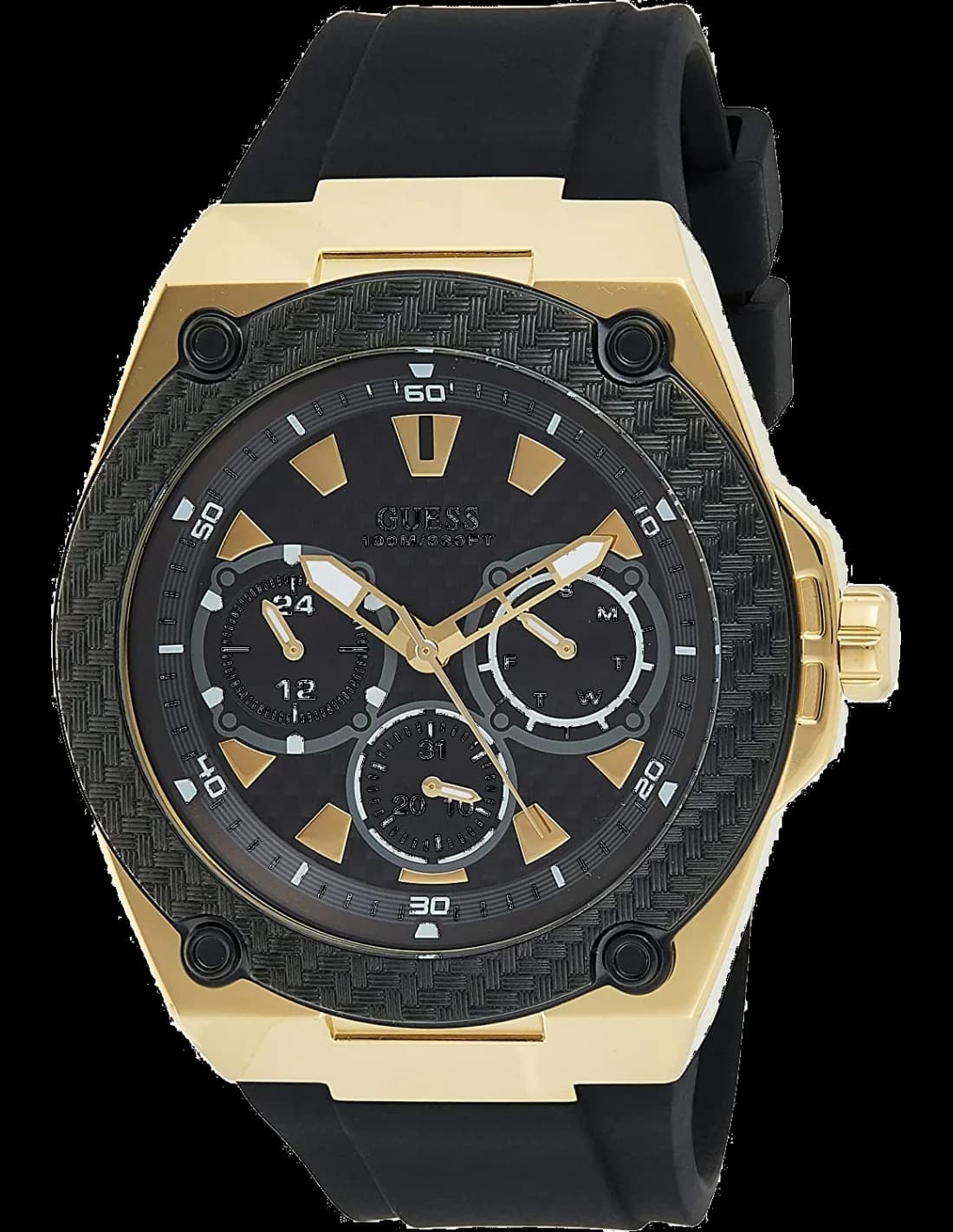 Montre Homme Guess Legacy Chronographe Silicone Noir W1049G5