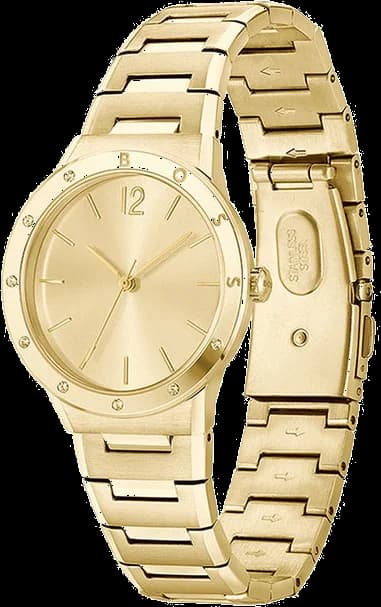 Visage cadran Hugo Boss 1502715 avec aiguilles dauphine dorées et guichet date à 3h, lisibilité optimale