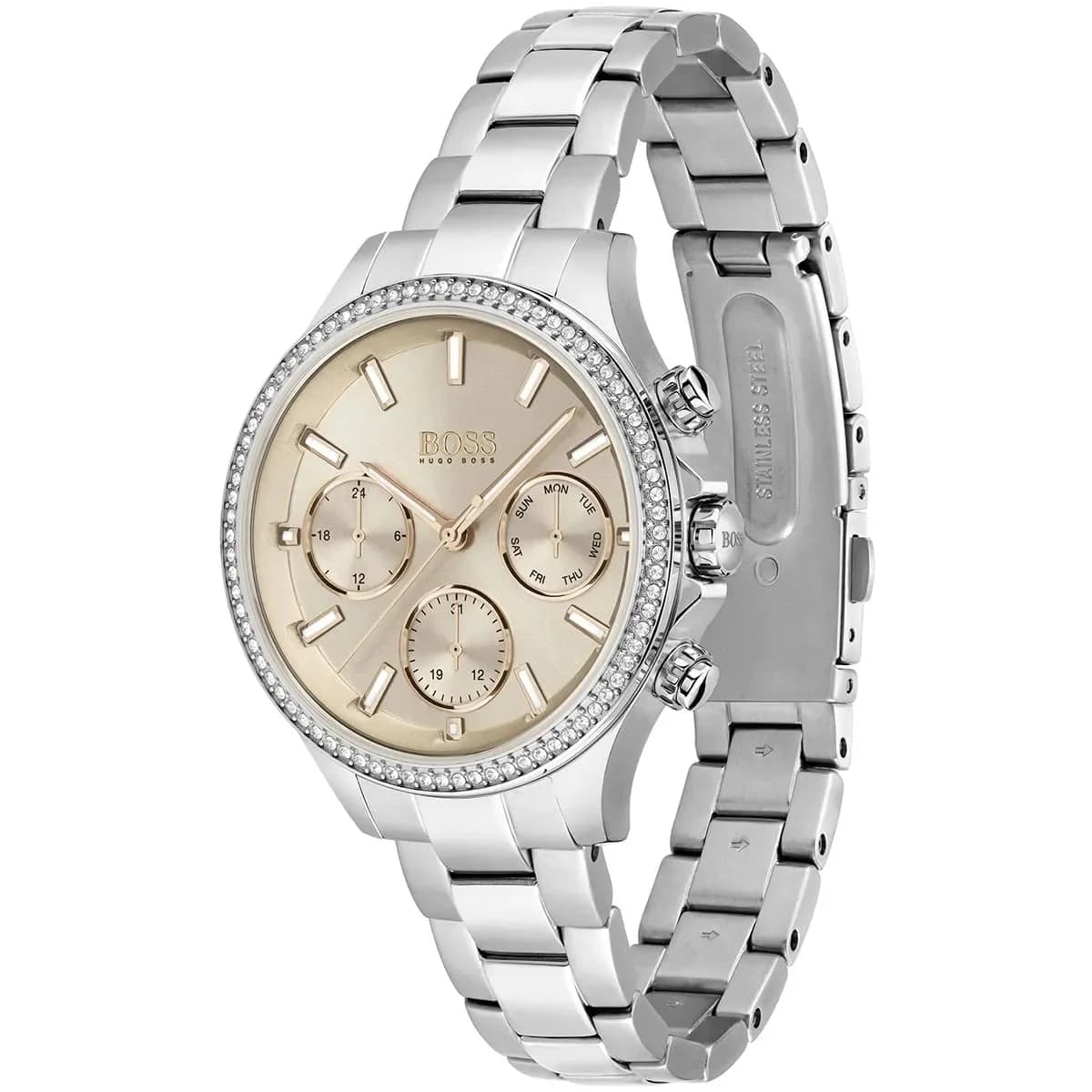 Montre Femme Hugo Boss Hera 1502565 en Acier, Cadran Rose Corail vue 2
