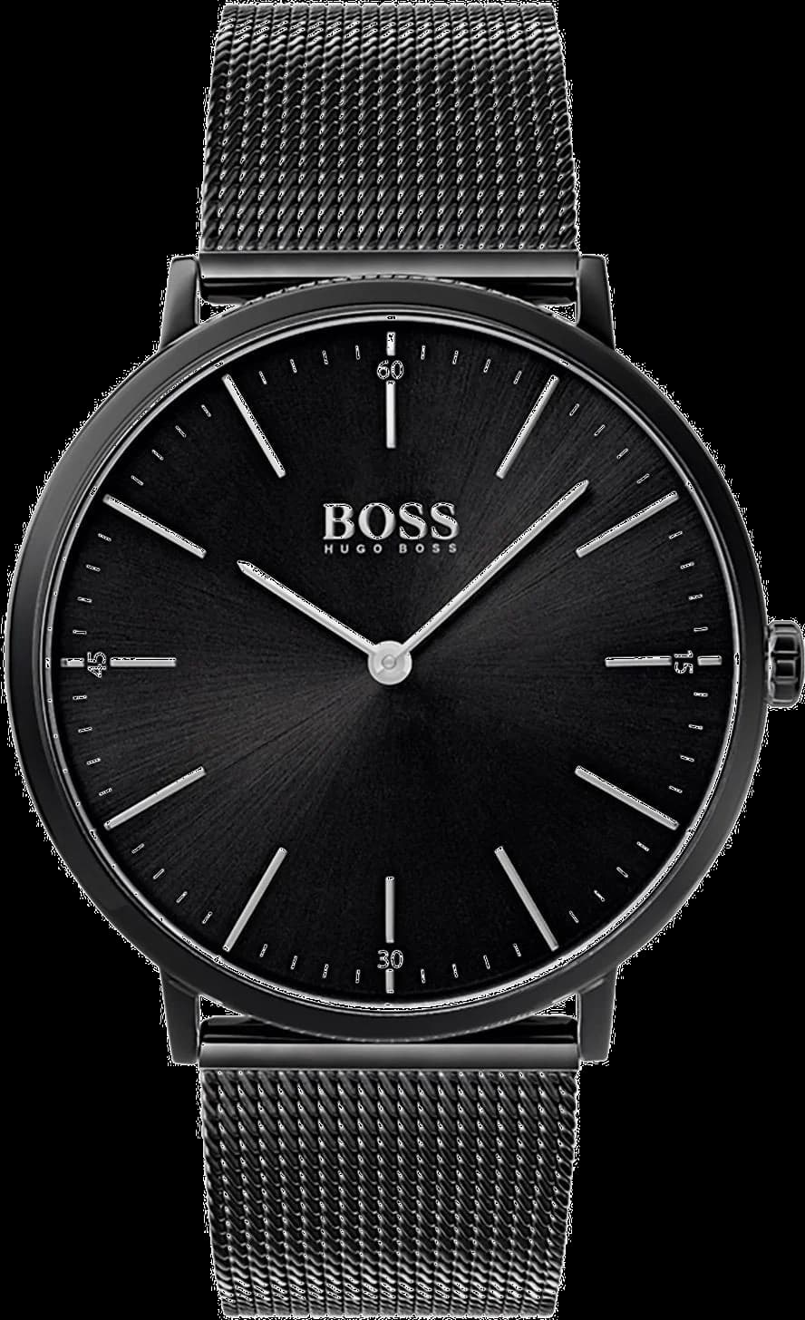 Montre Homme Hugo Boss Horizon 1513542 Extra-Plate Noire Maille Milanaise