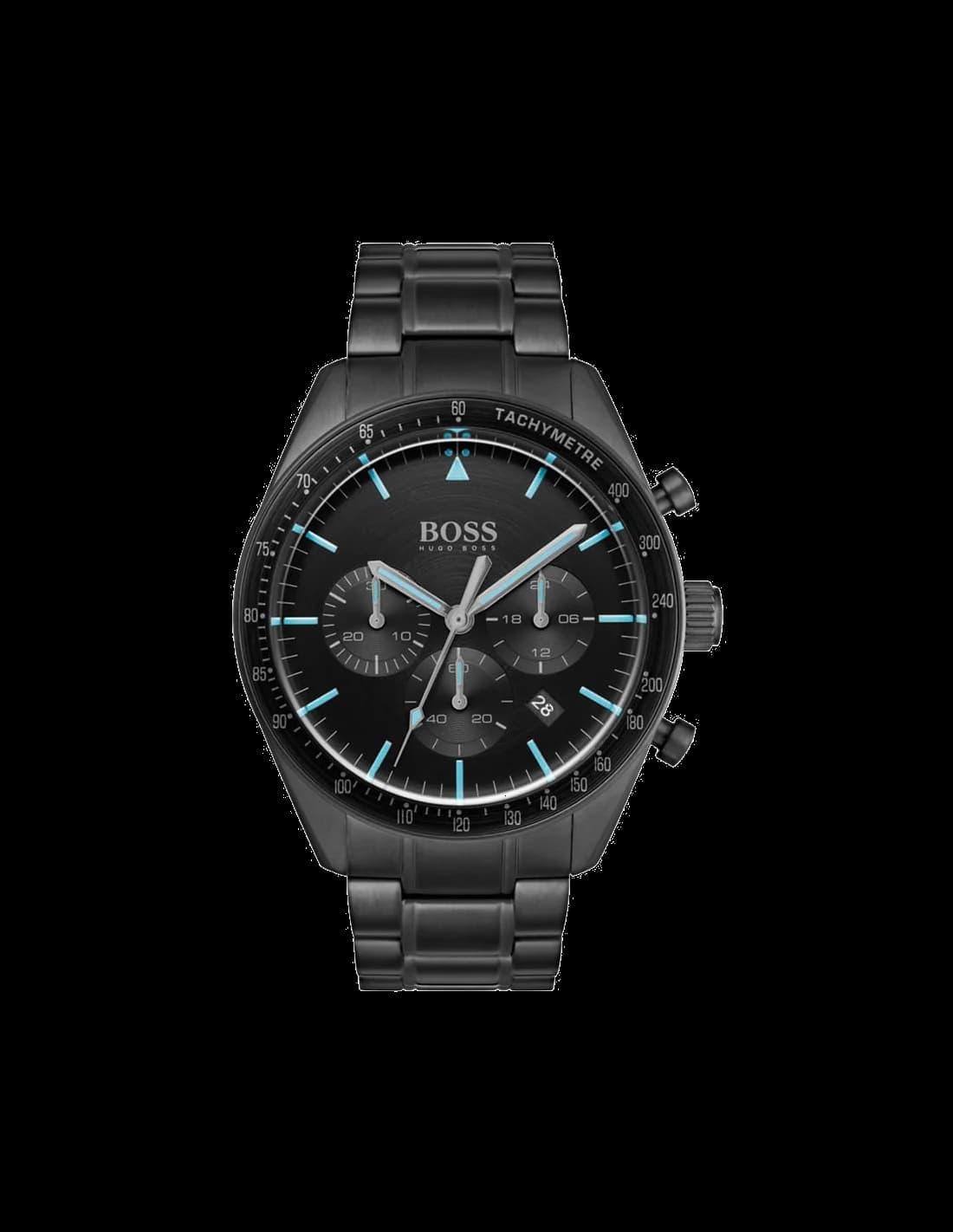 Montre Homme Hugo Boss Trophy Black 1513675 - Chronographe Noir Acier