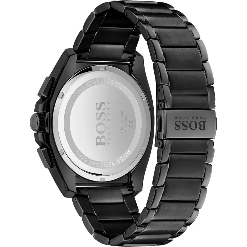 Montre Homme Hugo Boss Grandmaster 1513885 chronographe noir et or rose vue 4