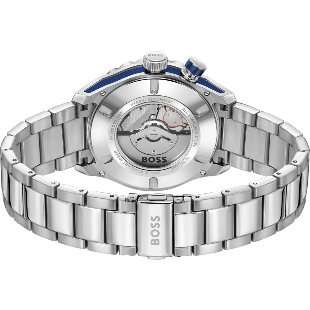 Montre Hugo Boss Bossmatic 1514177 homme argentée, acier inoxydable 42mm, automatique 10 ATM vue 4
