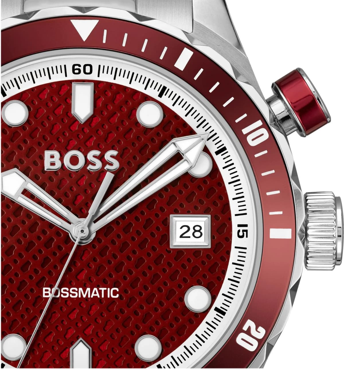 Montre Hugo Boss Bossmatic 1514179 homme argentée, acier inoxydable 42mm, automatique 10 ATM vue 3