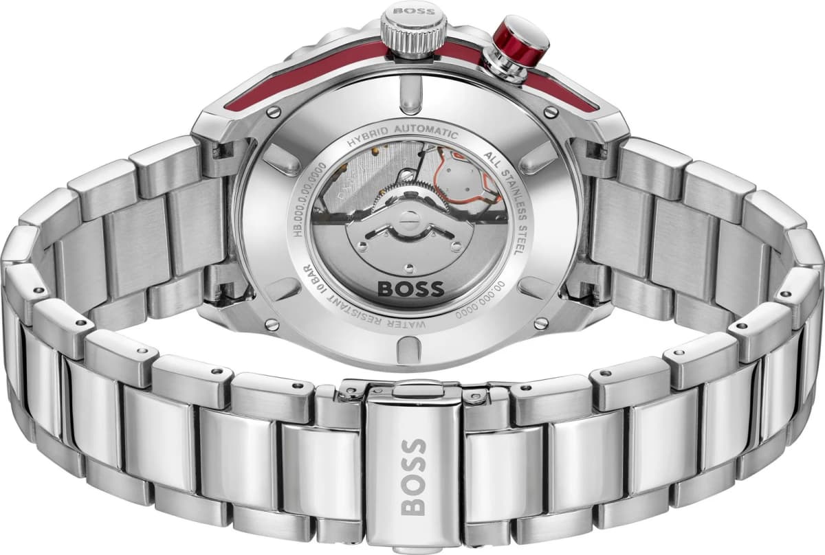 Montre Hugo Boss Bossmatic 1514179 homme argentée, acier inoxydable 42mm, automatique 10 ATM vue 4