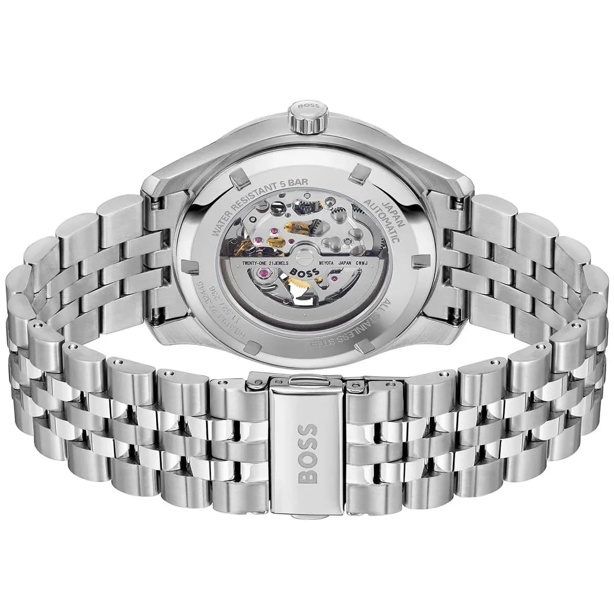 Montre Hugo Boss Principle 1514236 homme argentée, acier inoxydable (stainless steel) 41mm, automatique 5 ATM vue 4
