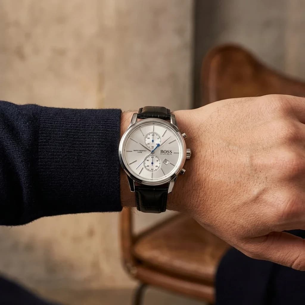 Montre Hugo Boss 1513282 homme verso boîtier argent