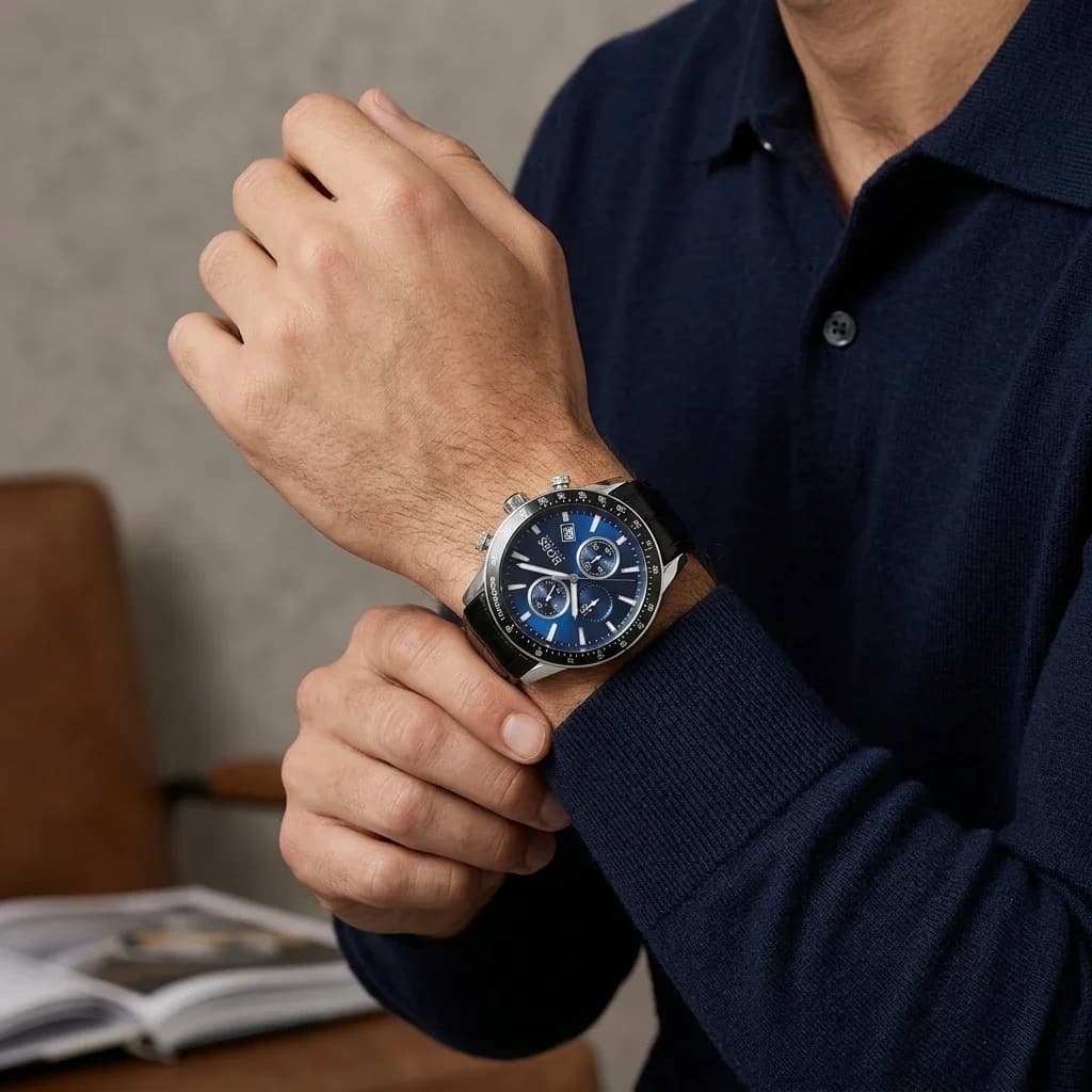 Montre Hugo Boss 1513391 homme verso boîtier argent