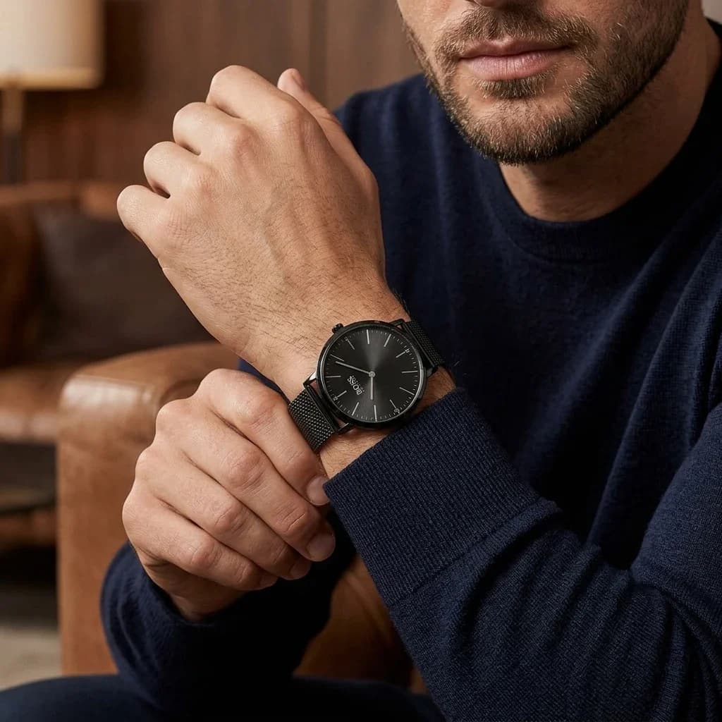 Montre Hugo Boss 1513542 homme détail bracelet acier