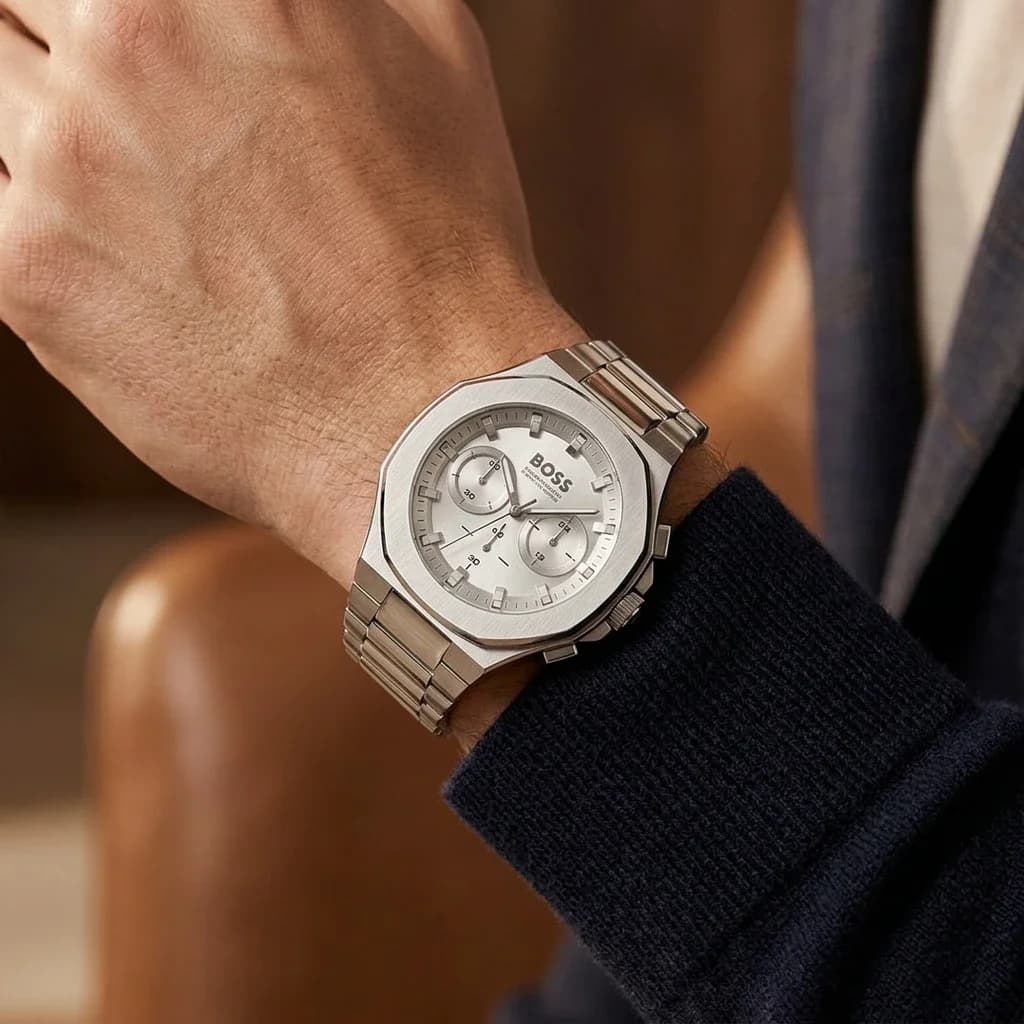 Montre Hugo Boss 1514087 homme verso boîtier argent