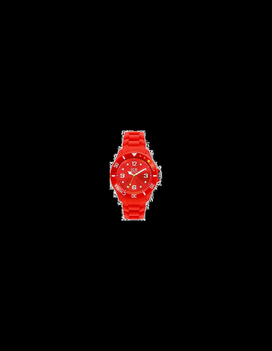 Garde-temps Ice Watch WO.CN.B.S.12 avec cadran blanc mat, aiguilles noires et index bâtons pour une lisibilité sportive