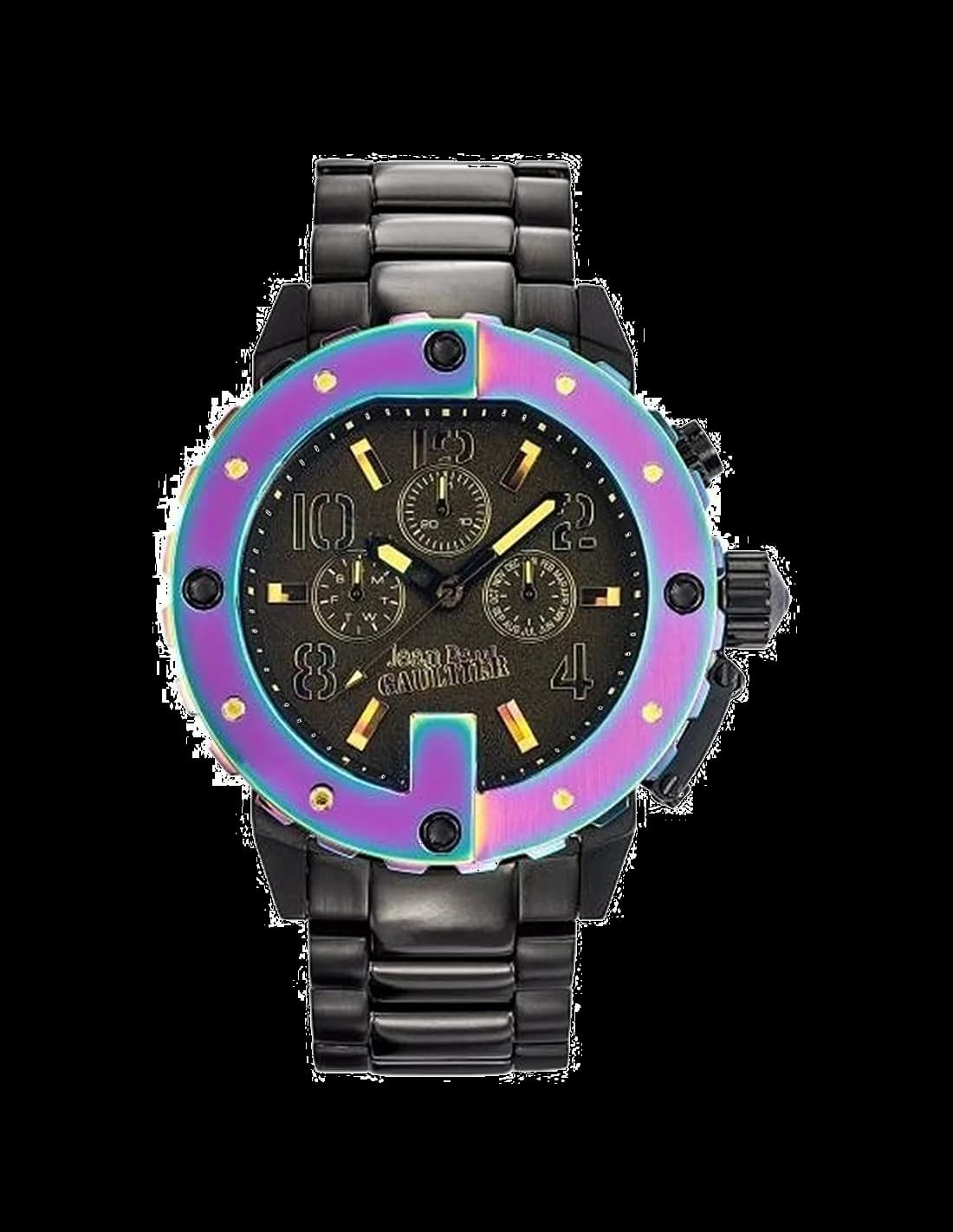 Montre Homme Jean Paul Gaultier Réf. 8500210, Boîtier et Bracelet Acier Noir