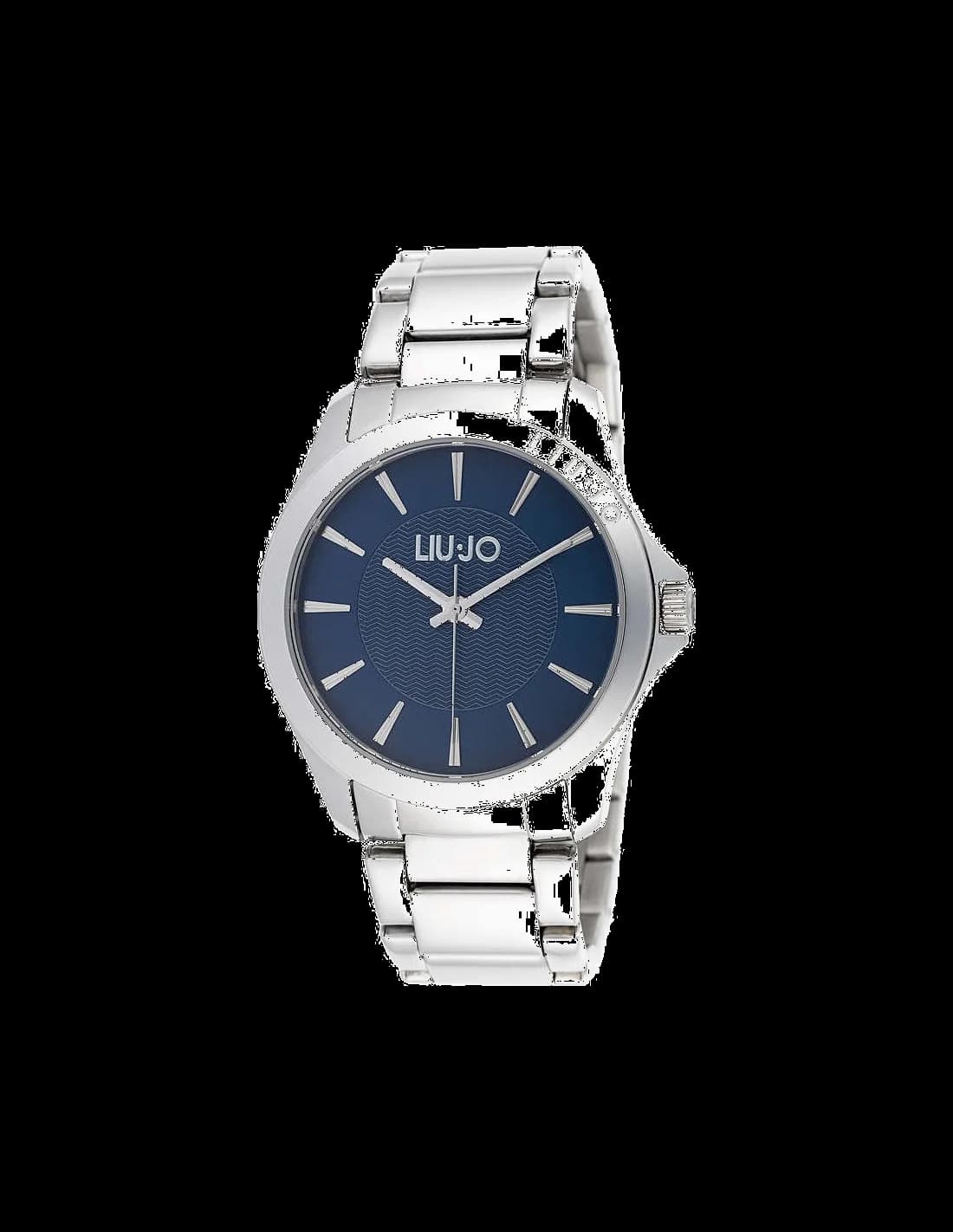 Montre Homme Liu Jo Luxury Riva TLJ813 en acier argenté à cadran bleu