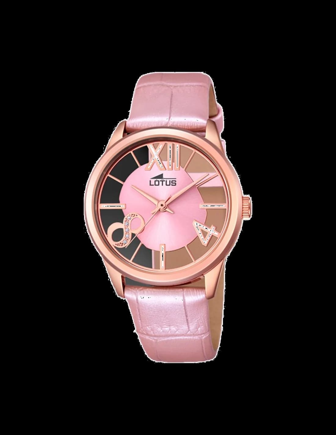 Montre Femme Lotus Trendy L18306/1 Cadran Fuchsia & Bracelet Cuir Rose