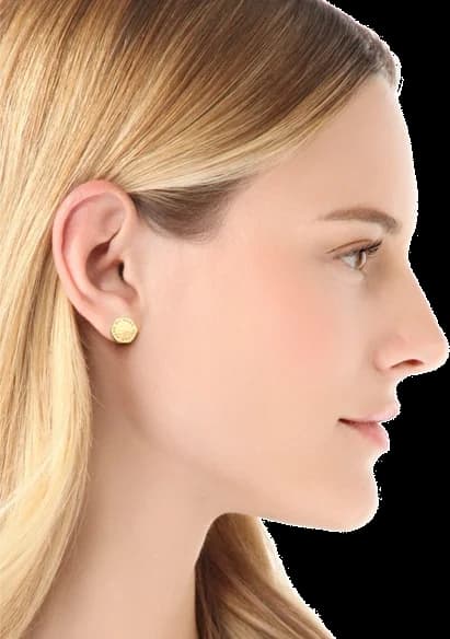 Boucles d'oreilles écrou en acier doré Marc by Marc Jacobs - Réf. M3PE565-G - Pour femme vue 6