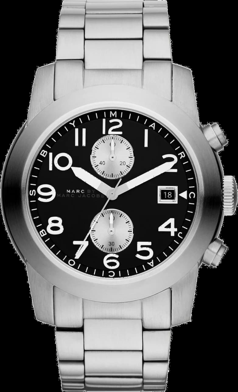Garde-temps Marc Jacobs MBM5050 pour femme, noire, bracelet acier