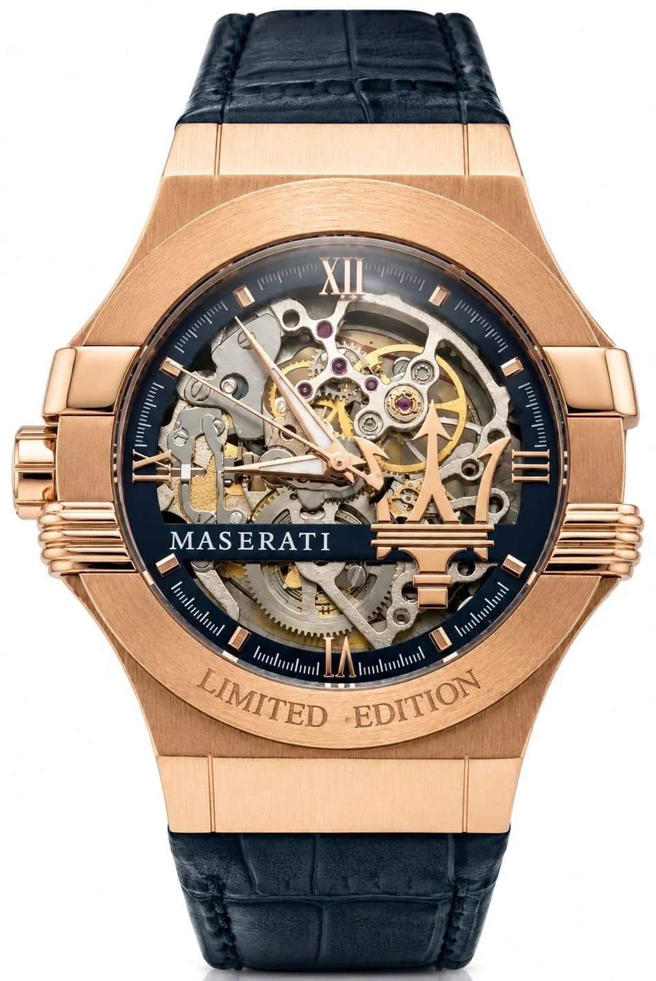 Montre Maserati R8821108022 homme cadran or rose bracelet cuir